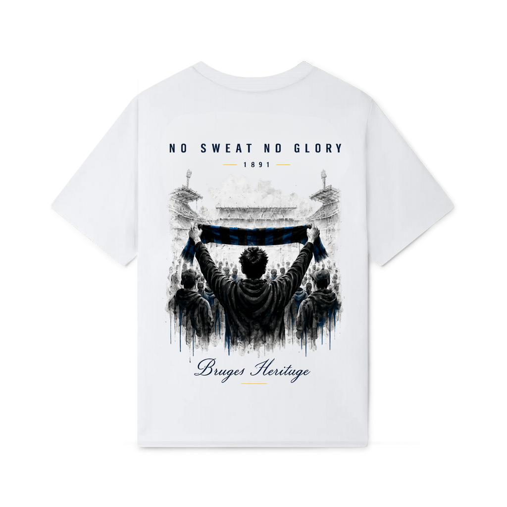No Sweat No Glory T-Shirt "Bruges Heritage / Wit"