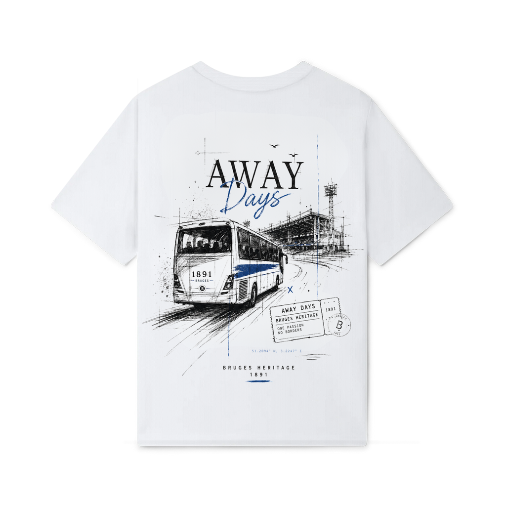 Away Days T-Shirt "Brugesd Heritage / Wit"