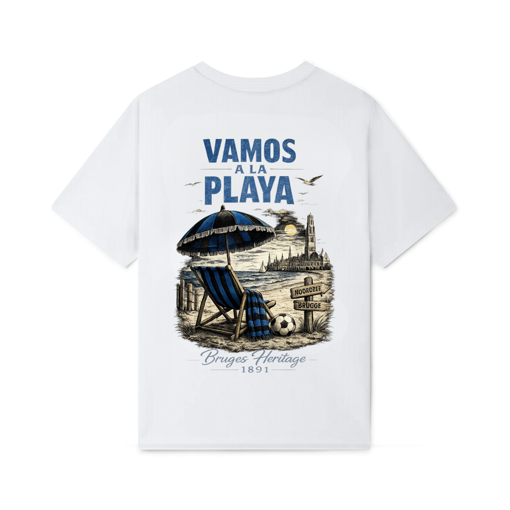Vamos A La Playa T-Shirt "Bruges Heritage / Wit"